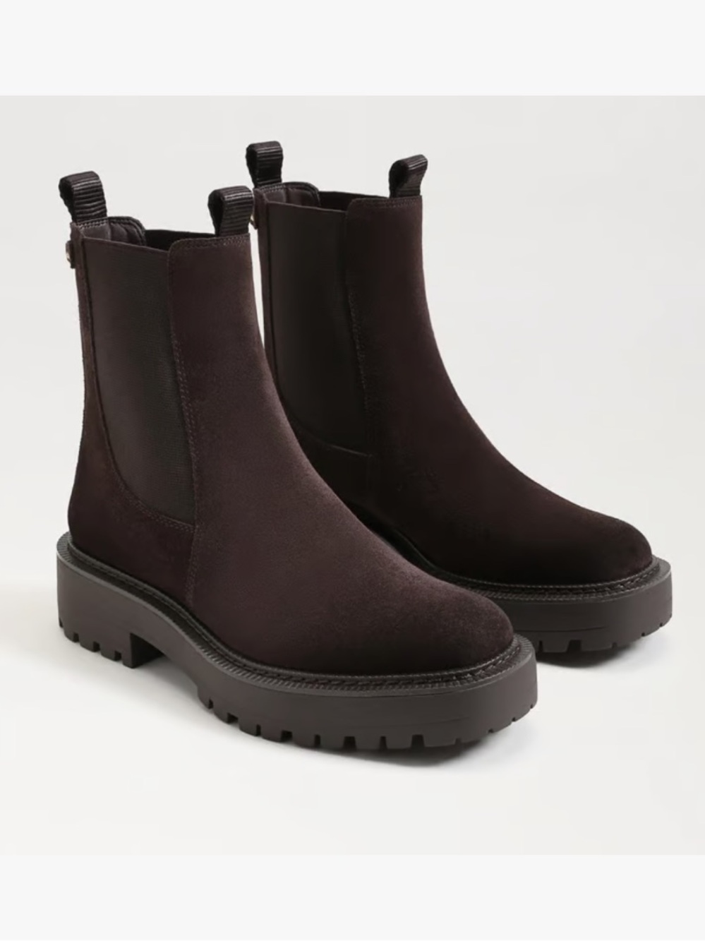 Laguna Platform Chelsea Boot — Chocolate Suede Brown — Size 7.5 — New With Tags